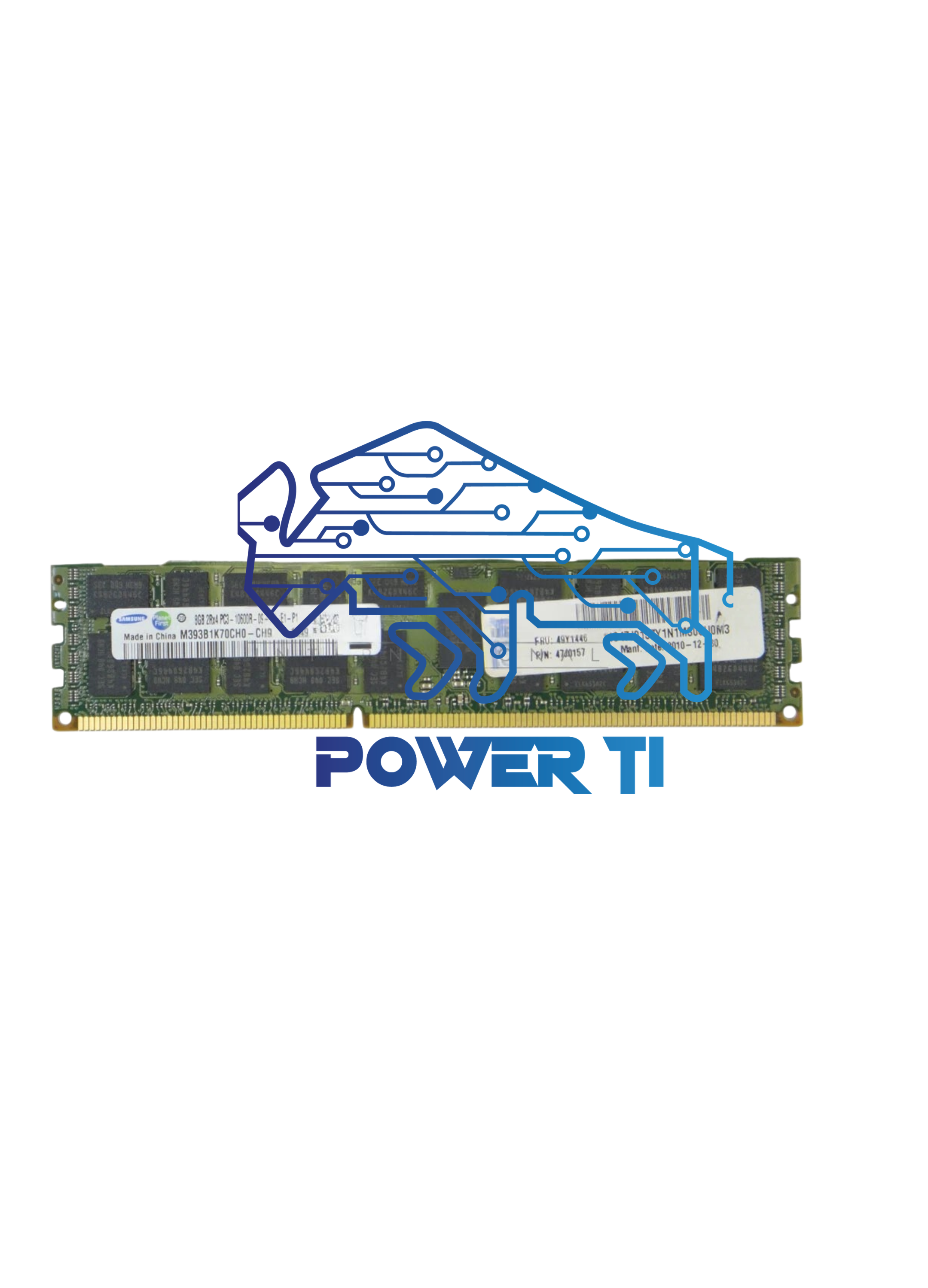 IBM Memoria 8gb DDR3 PC3-10600R RDIMM | 49Y1436 49Y1446 47J0157