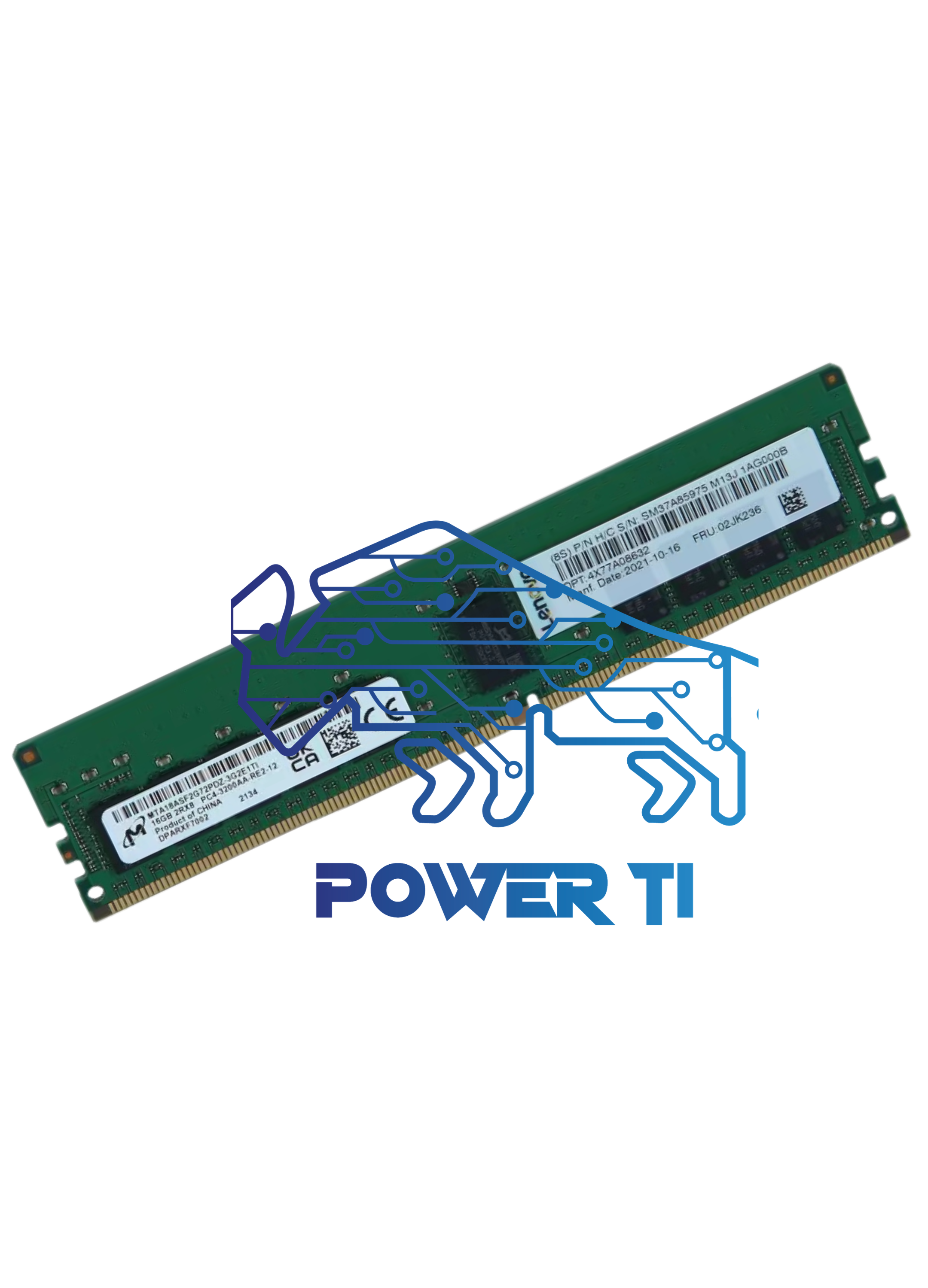 Lenovo Memoria Thinksystem 16gb Truddr4 PC4-3200AA RDIMM | 4X77A08632 02JK236