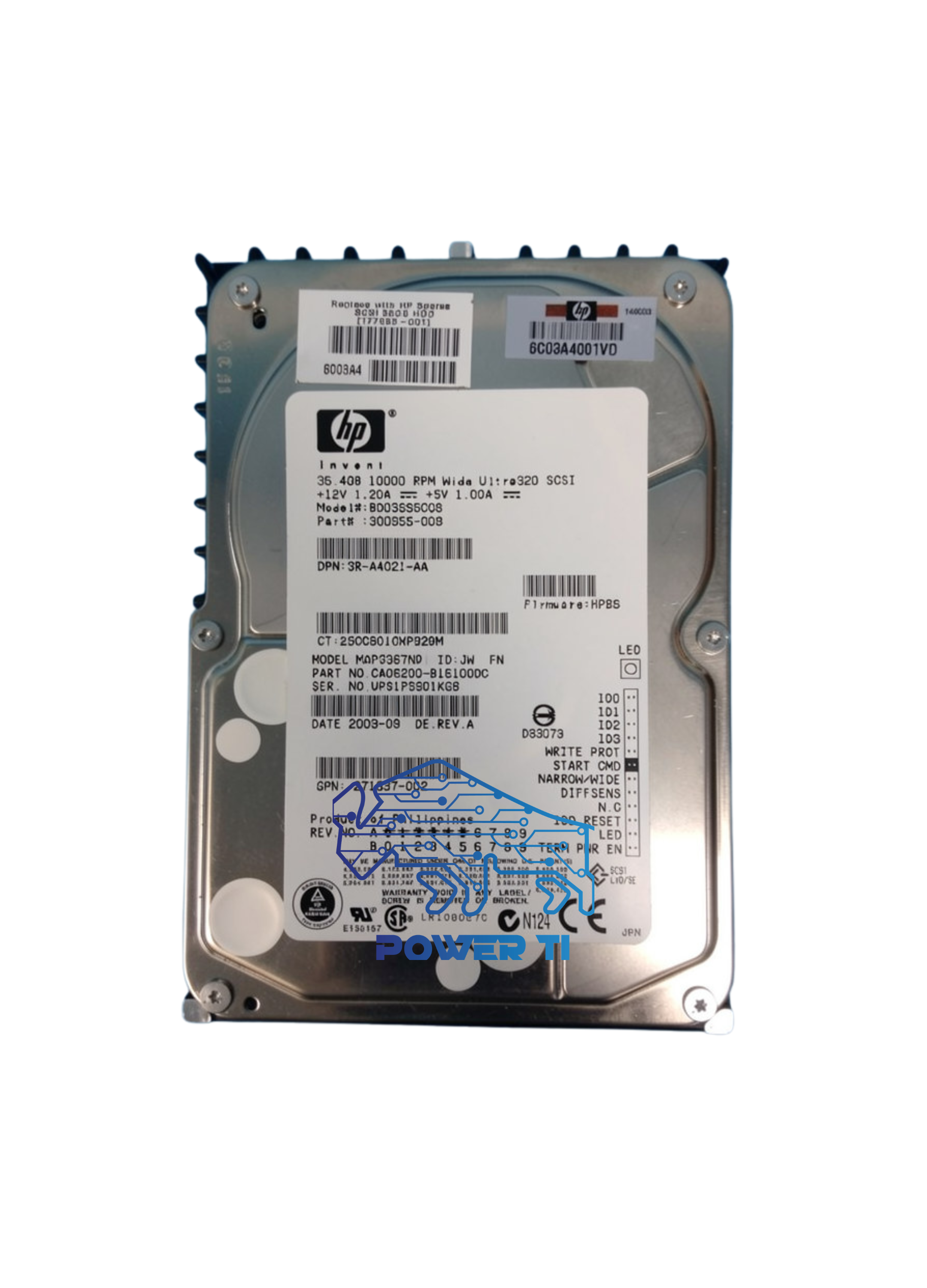 Disco Duro HP 36.4 GB 10K SCSI U320 | 300955-008 279785-001 BD03695CC8 300955-008