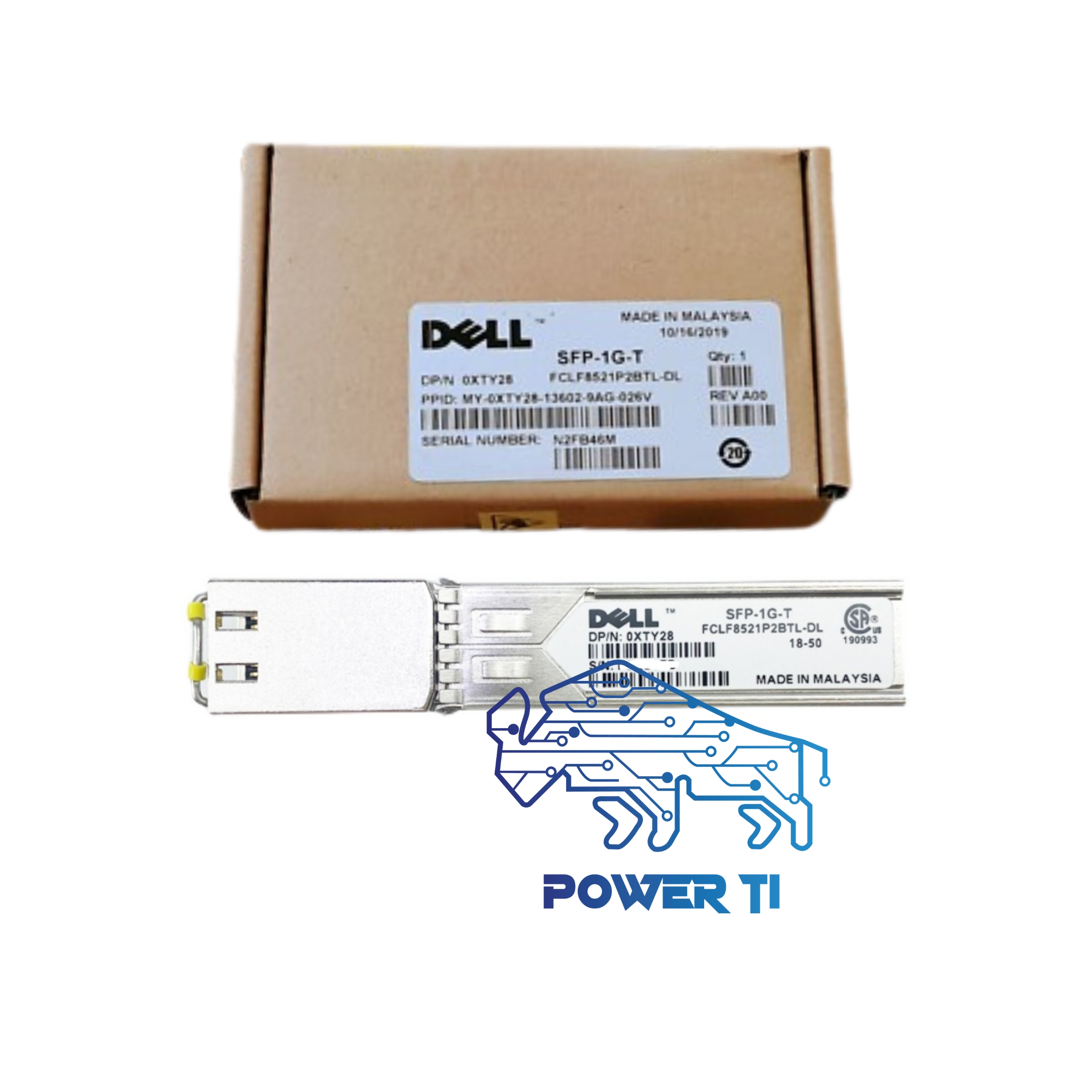 Transceiver Dell SFP-1G-T 0XTY28 1G BASE-T SFP RJ45 100m | 0XTY28
