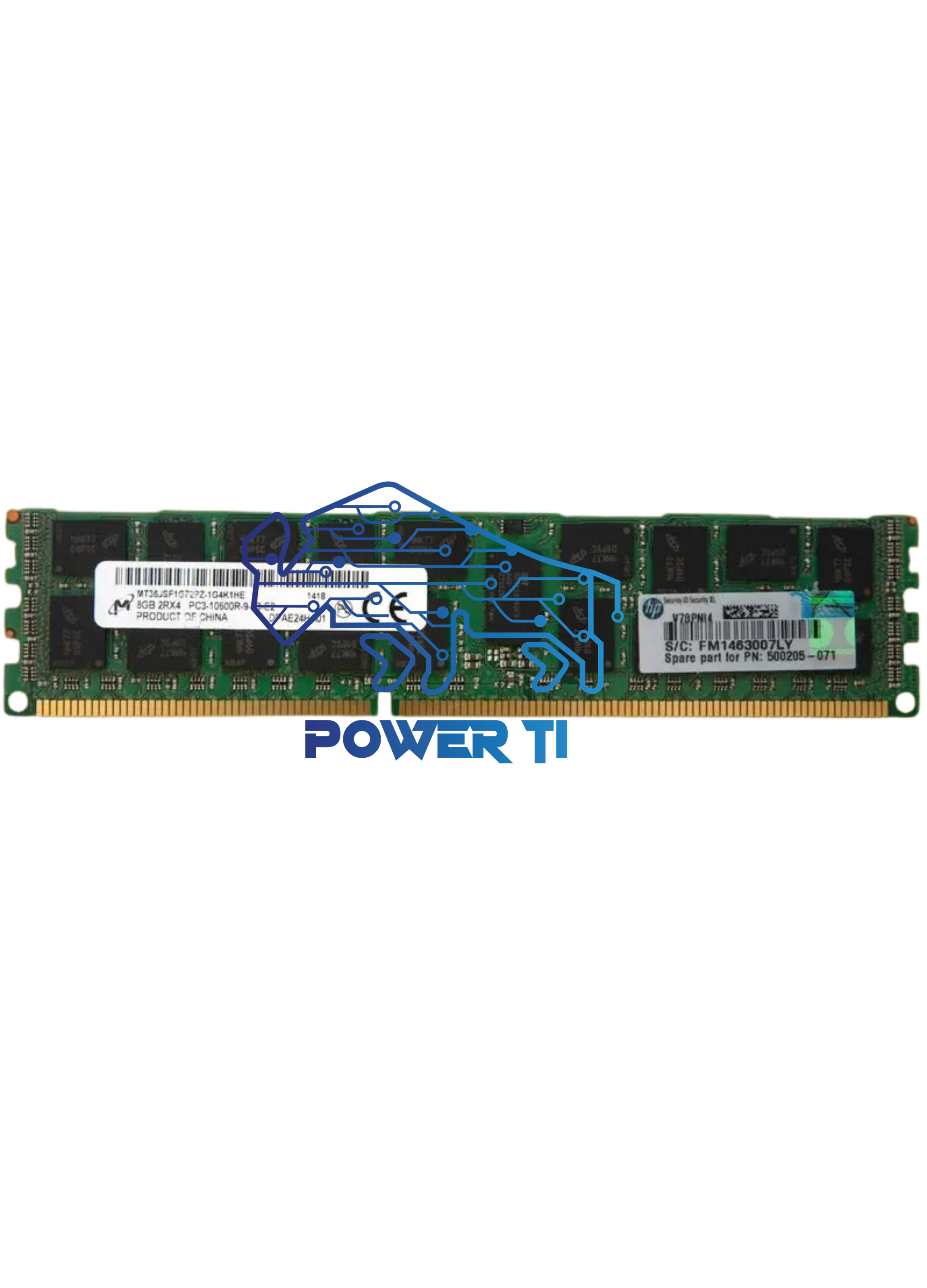 HP Memoria Proliant 8GB PC3-10600R RDIMM | 500662-B21 501536-001 500205-071