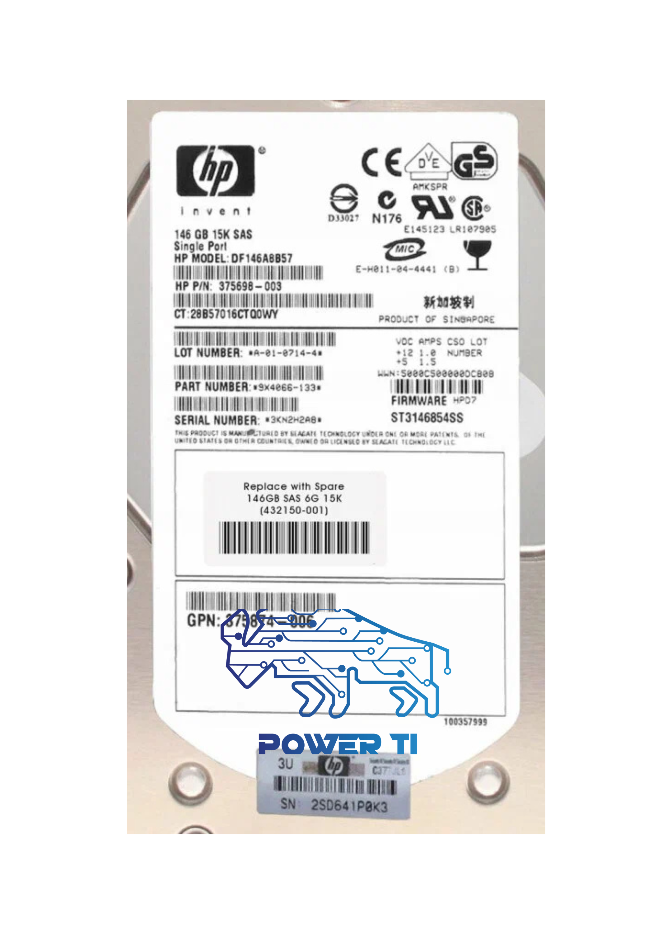 Disco duro HPE 146GB SAS 3.5" 15K NHP | 432093-B21 432150-001