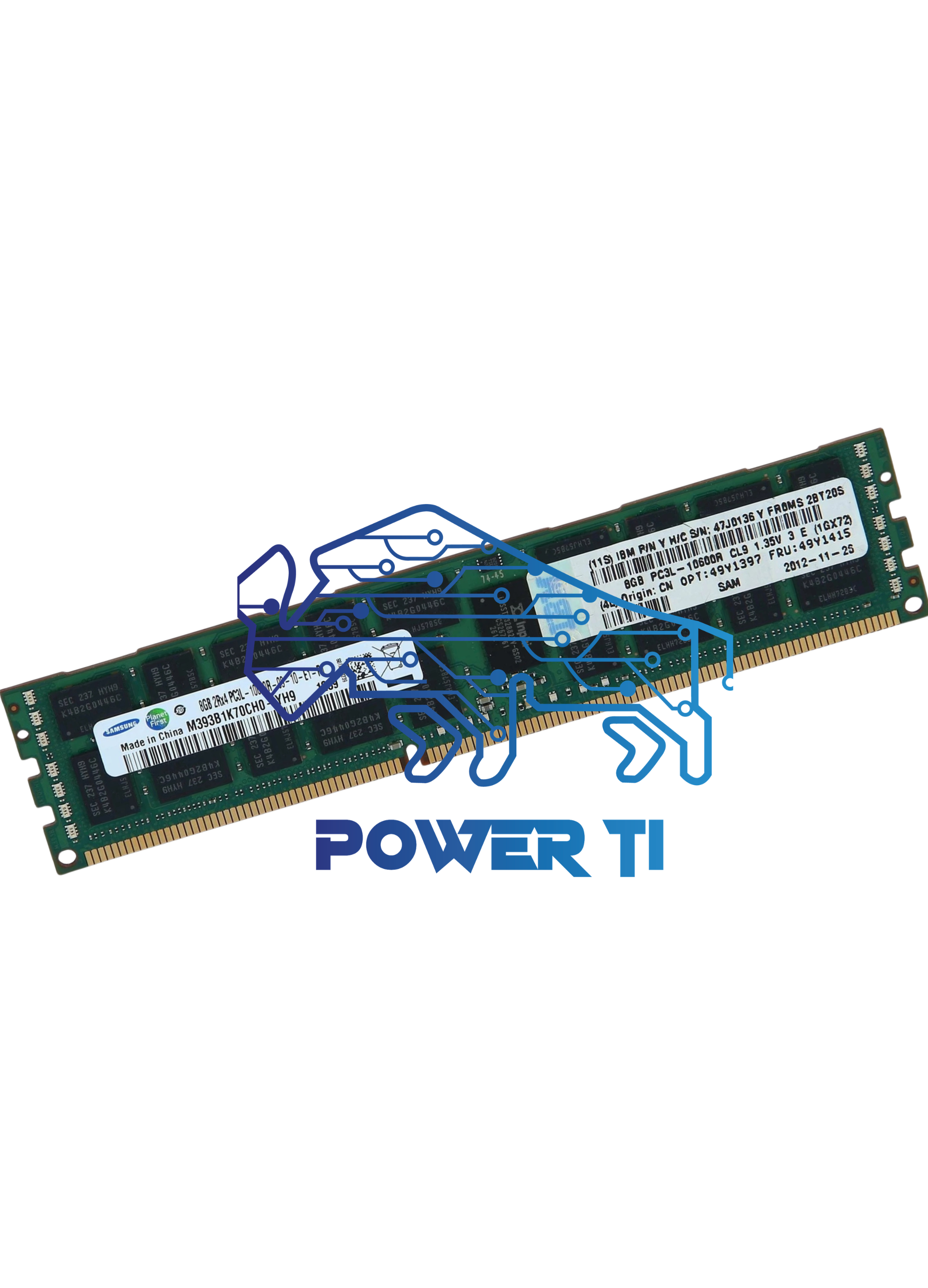 IBM Memoria 8GB 2Rx4 PC3L-10600 DDR3 RDIMM | 49Y1415 49Y1397 47J0136