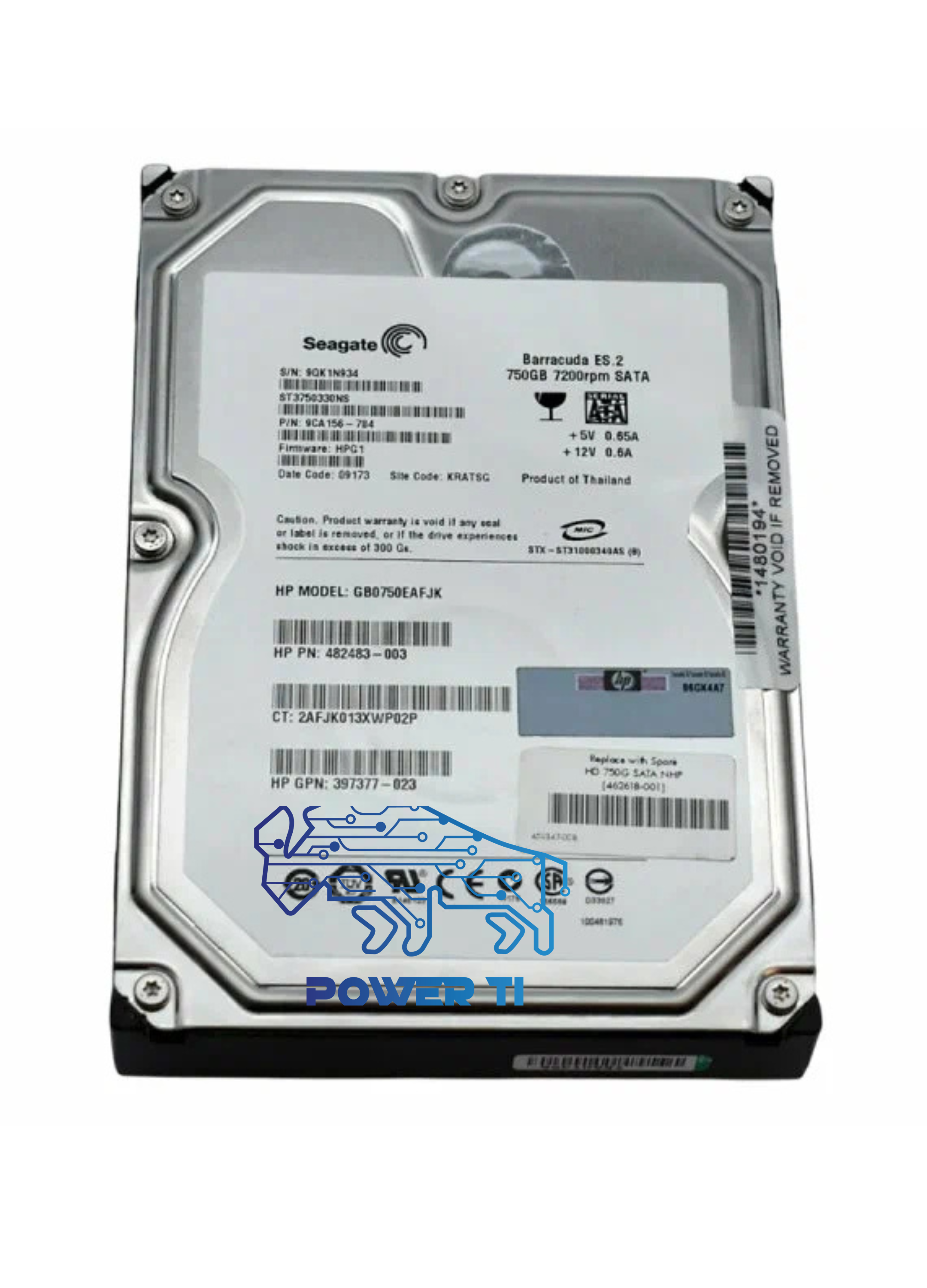 DISCO DURO HPE HDD 750GB SATA 3G 7.2K 3.5 LFF HotPlug | 462595-B21 462618-001