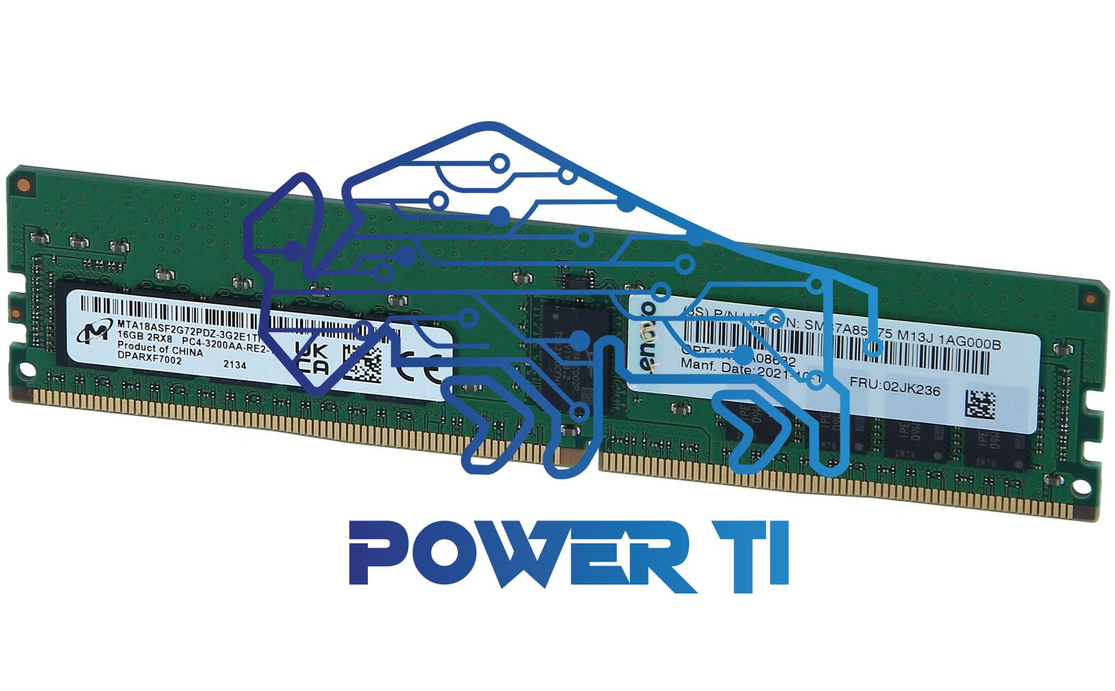 Memoria Lenovo 4X77A08632 ThinkSystem 16GB TruDDR4 3200 MHz (2Rx8 1.2V) RDIMM